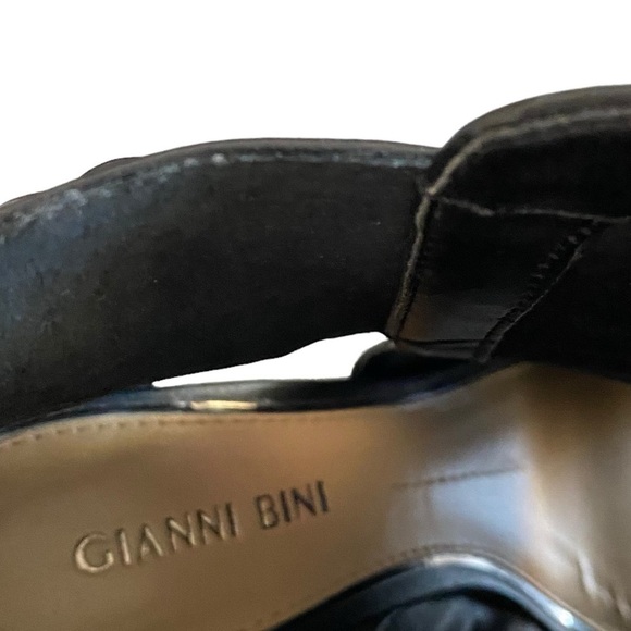 GIANNI BINI - STYLE: VIKTORY - SIZE 7 - PEEP TOE BOOTIES SHOOTIES - BLACK S5 - Picture 7 of 11